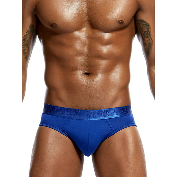 Men's Low Rise U Convex Briefs Solid Breathable Thong Lingerie Casual Underpants